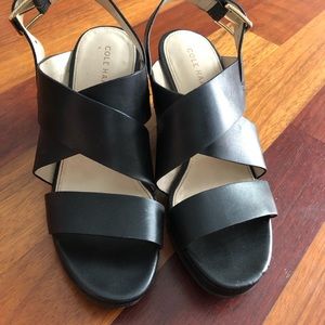 Cole Haan Black Penelope Wedge Sandal
